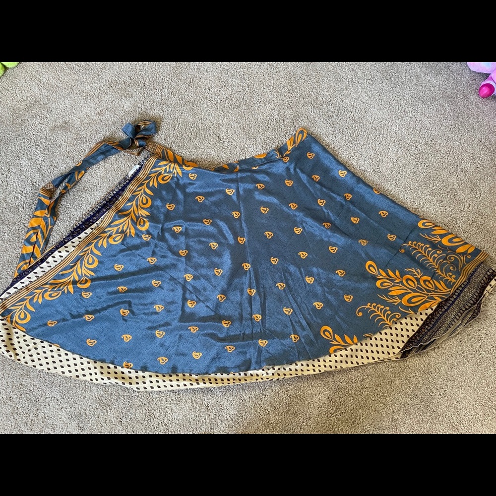 Darn Good Yarn Reversible Wrap Sari Saree Skirt